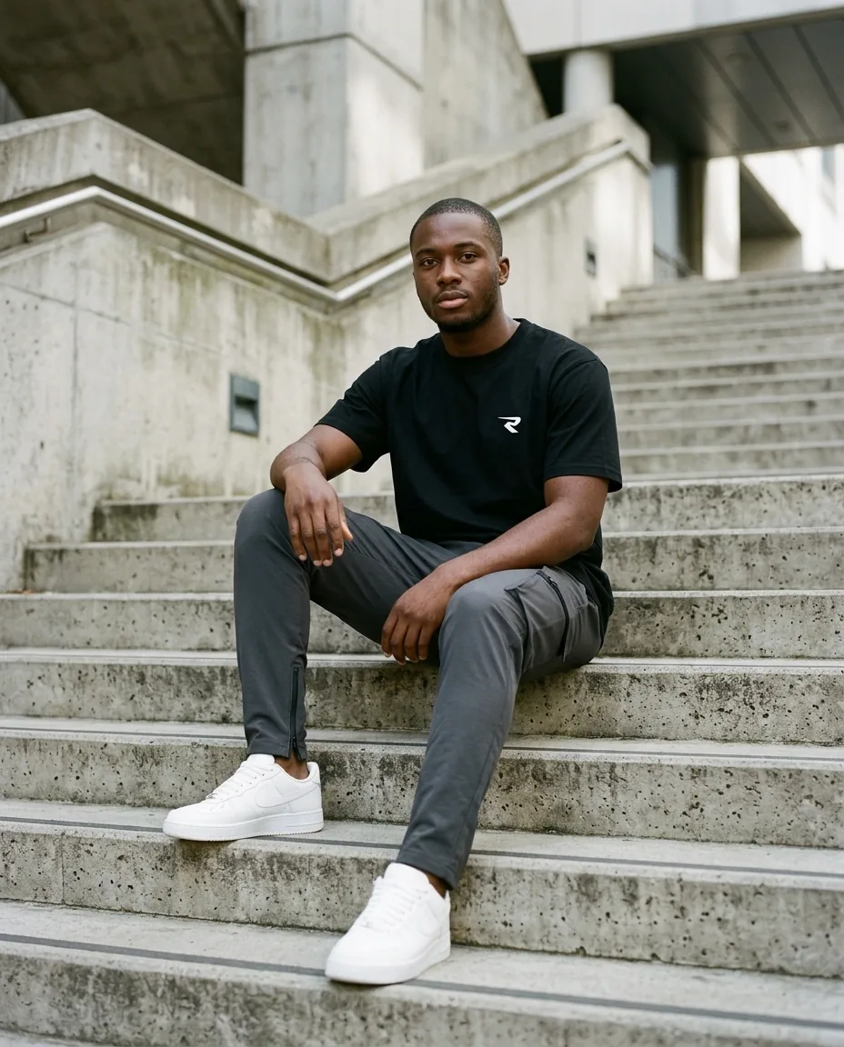 Jogging Cargo, anthracite, porté