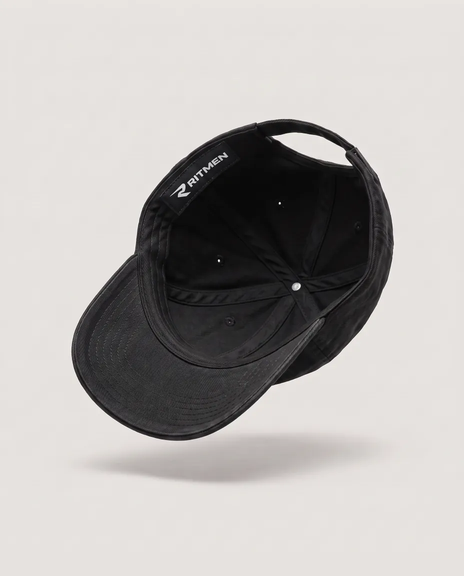 R Cap, black, inside view